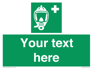 Custom sign safe condition Emergency escape breathing device